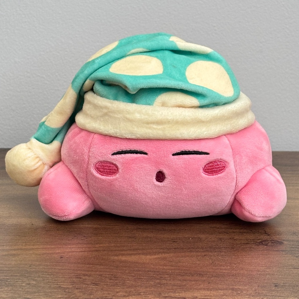 Nintendo SLEEPING KIRBY Pink Soft Plush Stuffed Toy 6” TOMY Club Mocchi Mocchi